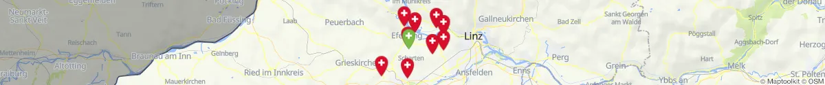Kartenansicht für Apotheken-Notdienste in der Nähe von Eferding (Eferding, Oberösterreich)